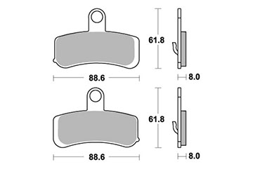 Pastiglia freno - Semi-métal R90