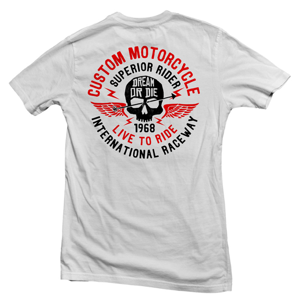 T-Shirt Bianca LIVE TO RIDE