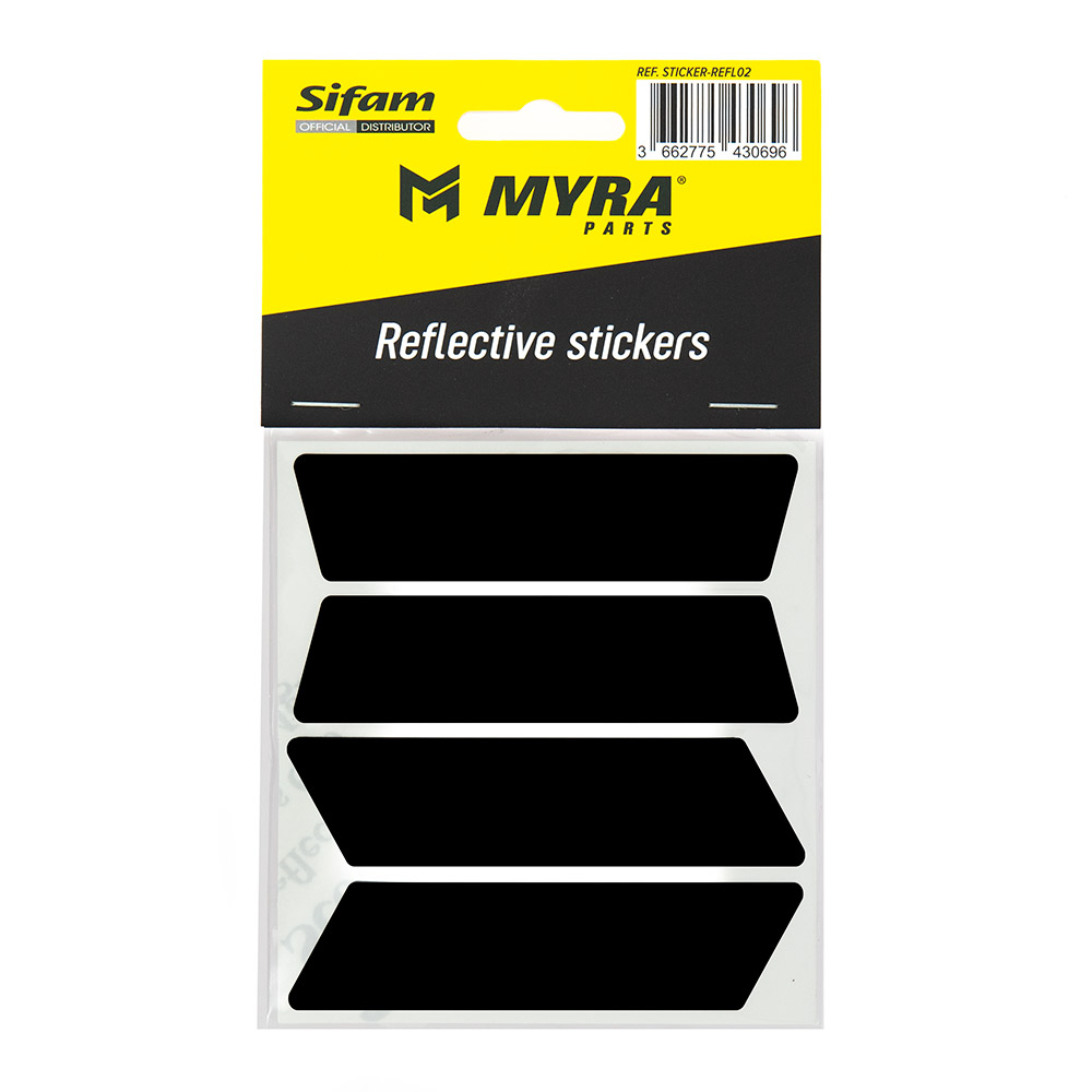 Stickers neri riflettenti per casco