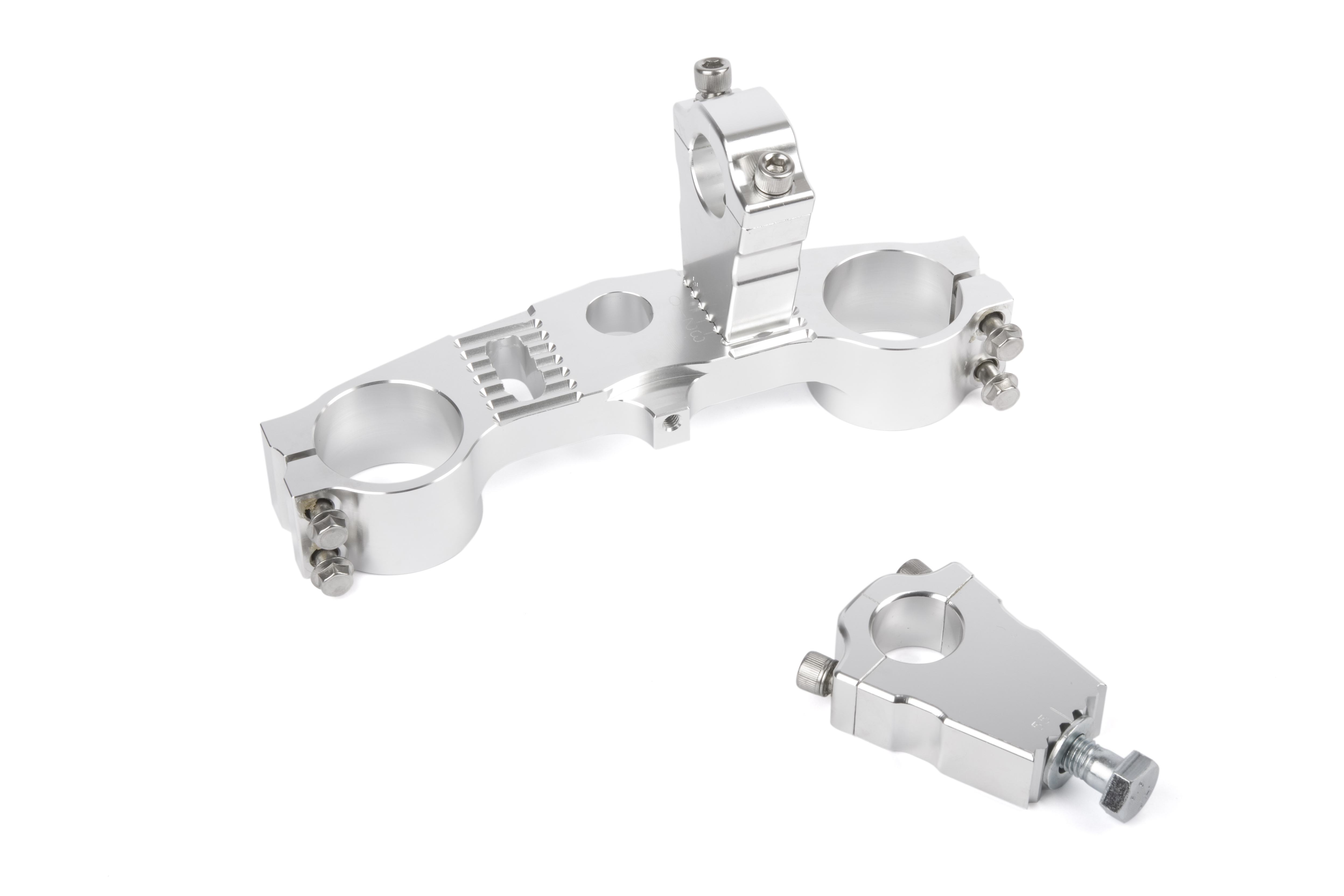 Piastra Forcella Superiore Kawasaki KX80/85 1998-2004 + Ponticello 55mm per Manubri Ø28,6mm
