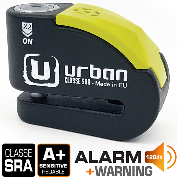 Antifurto Blocca Disco Nero e Giallo Ø10 mm - Hi-Tech Allarme - SRA