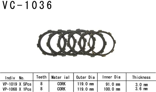 Kit Dischi Frizione Guarniti Cr-F 230 F 03-05