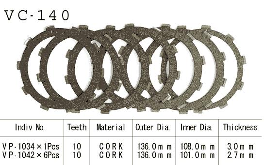 Kit Dischi Frizione Guarniti Cb250/350/450 1980/1986
