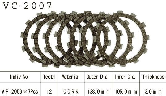 Kit Dischi Frizione Guarniti Cross Tzr 250 1987/1992