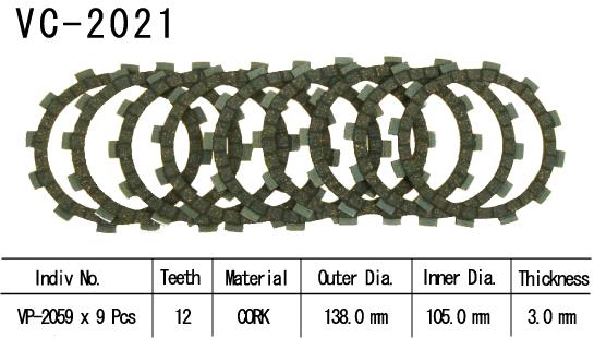 Kit Dischi Frizione Guarniti Cross Yz/Wr 250 F 2001/2003