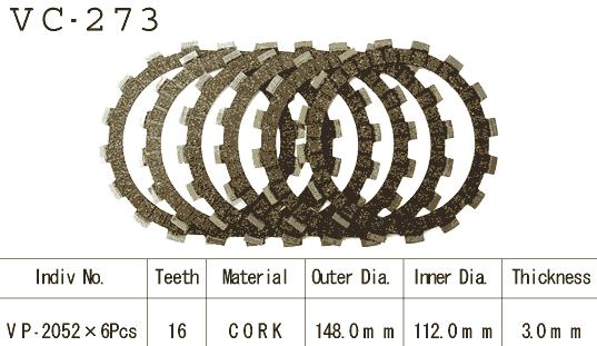 Kit Dischi Frizione Guarniti Yz 250 J/K/L 1982/1984