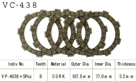 Kit Dischi Frizione Guarniti Cross Kx80 C/E 1981/1984