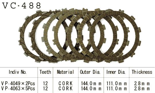 Kit Dischi Frizione Guarniti Cross Kx125 96 2005