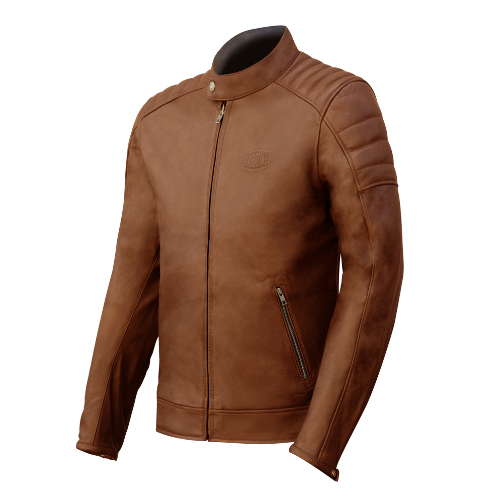 Giacca in pelle Uomo gt trophy Taglia XXL - Cognac