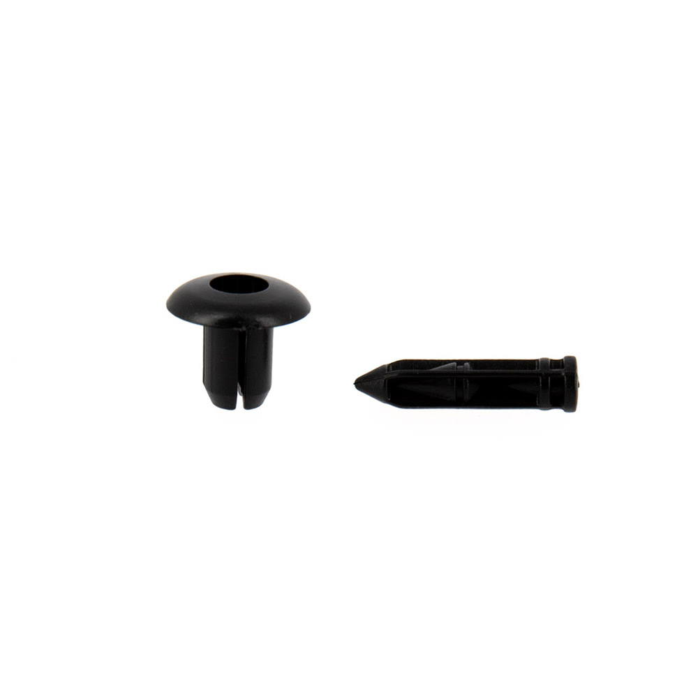 Rivet clips plastique pour carénage - Noir - 10 pcs - M6