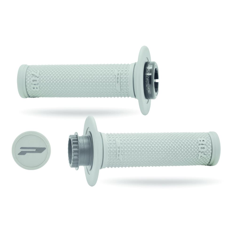 Poignées Progrip 708 Lock-On Orange/Gris 22/25mm - Confort Et Style Pour Moto, 140mm